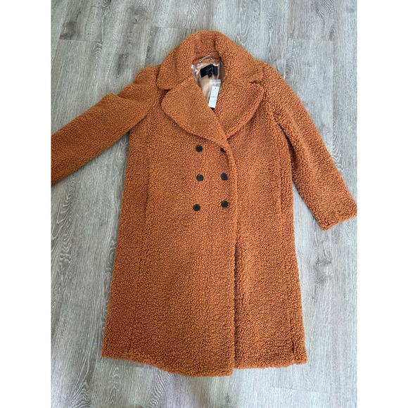 J.Crew NWT Double Breasted Long Teddy Sherpa Coat Size M - Picture 6 of 9